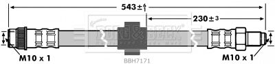 BORG & BECK Bremžu šļūtene BBH7171